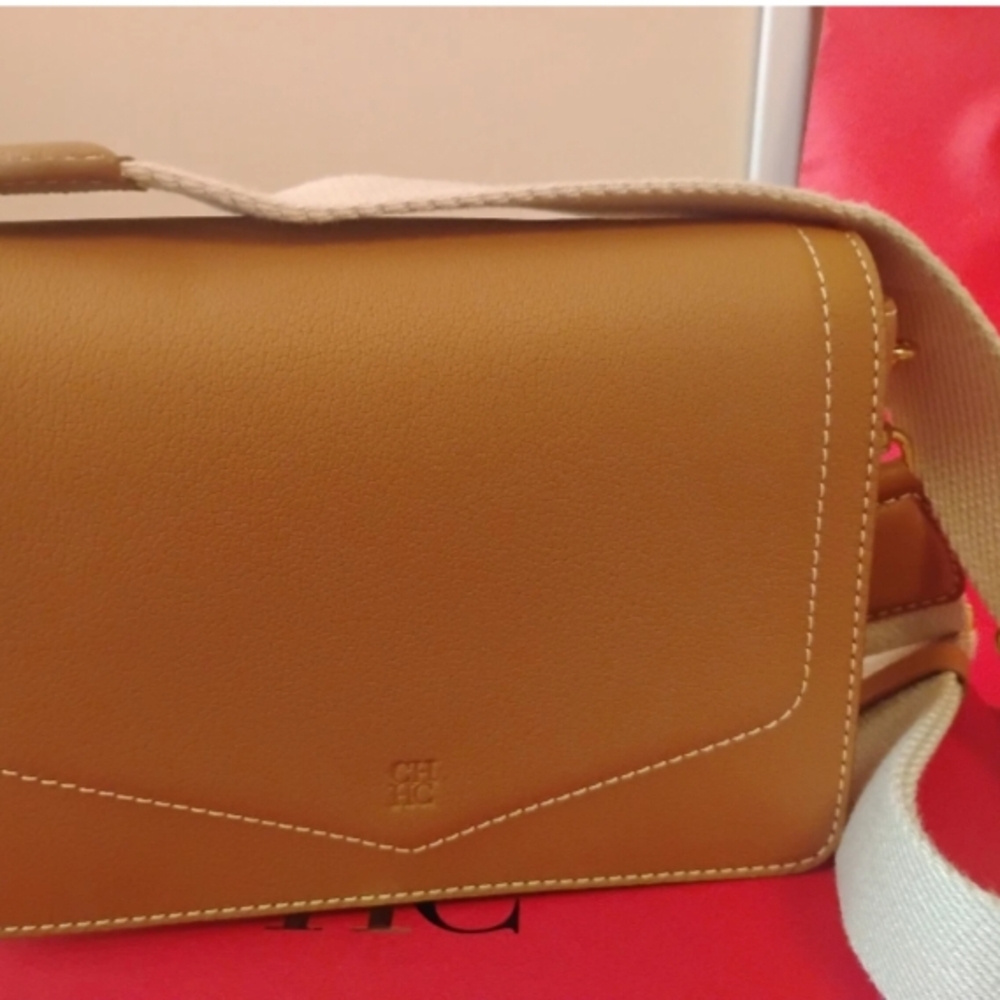 Carolina Herrera Blason Crossbody Bag - Color HAZEL
